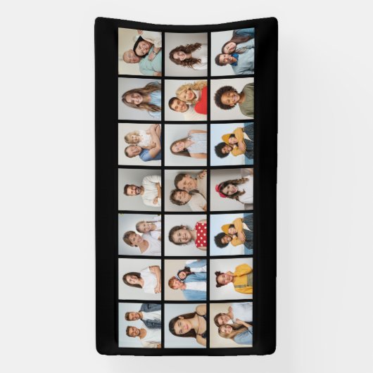 Creëer Uw eigen 21 bewerkbare kleur voor fotocolla Spandoek (Verticaal)