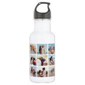 Creëer Uw eigen 21 bewerkbare kleur voor fotocolla Waterfles (Voorkant)