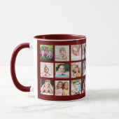 Creëer uw eigen 22 foto collage familienaam mok (Links)