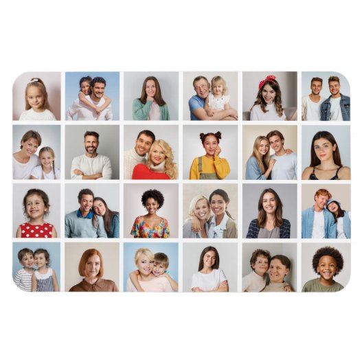 Creëer Uw eigen 24 bewerkbare kleuren voor fotocol Magneet (Horizontaal)