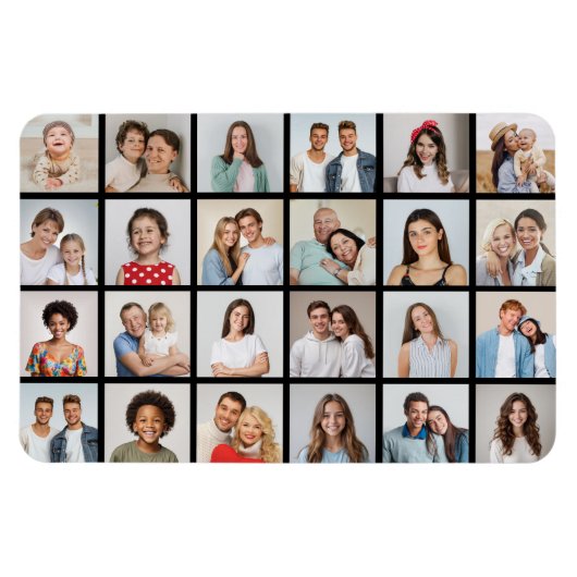 Creëer Uw eigen 24 bewerkbare kleuren voor fotocol Magneet (Horizontaal)