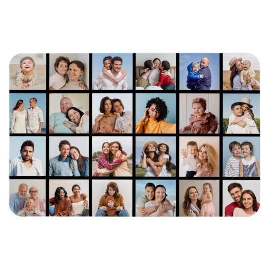 Creëer Uw eigen 24 bewerkbare kleuren voor fotocol Magneet (Horizontaal)