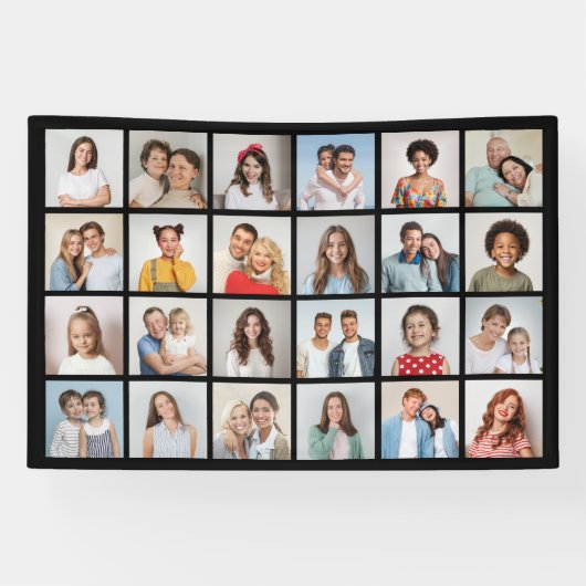 Creëer Uw eigen 24 bewerkbare kleuren voor fotocol Spandoek (Horizontaal)