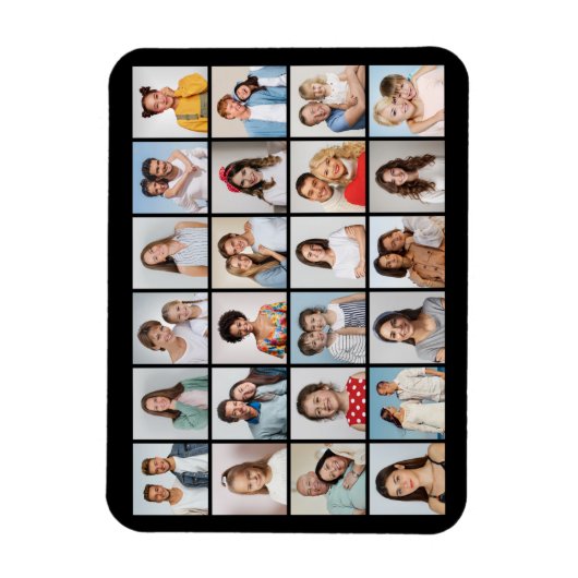 Creëer Uw eigen 24 Fotocollage Flexibel Magneet (Verticaal)