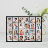 Creëer Uw Eigen 24 Fotocollage Groet Kaart (Staand voorkant)