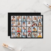 Creëer Uw Eigen 24 Fotocollage Groet Kaart (Voorkant / Achterkant in situ)