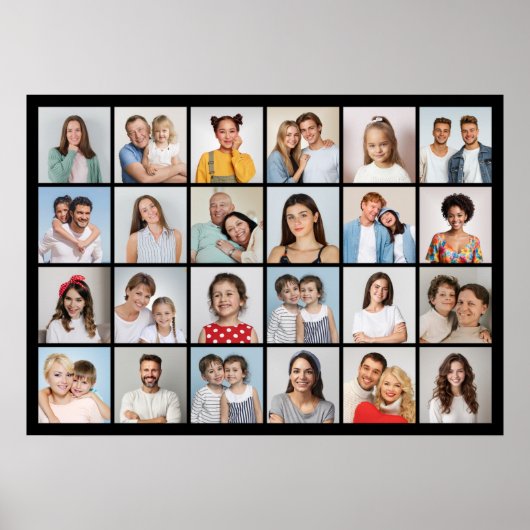 Creëer Uw eigen 24 Fotocollage Poster (Voorkant)