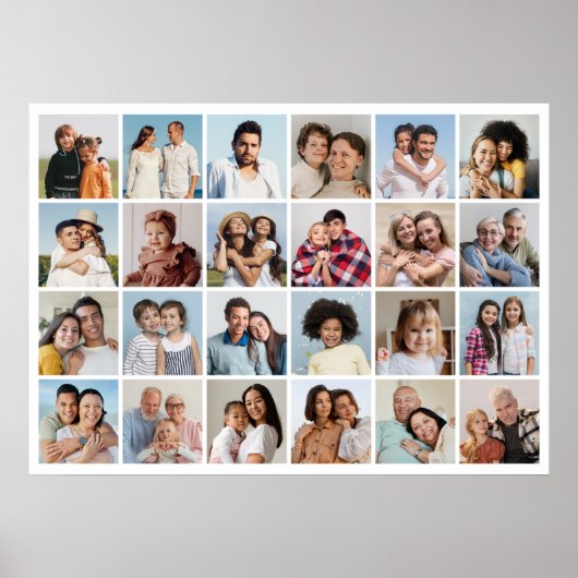 Creëer Uw eigen 24 Fotocollage Poster (Voorkant)