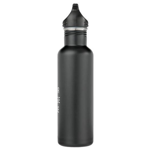 Creëer Uw eigen 24-oz Matte Black Water Fles (Rechts)