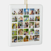 Creëer Uw eigen 25 Fotocollage bewerkbaar Keramisch Ornament (Rechts)