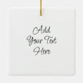 Creëer Uw eigen 25 Fotocollage bewerkbaar Keramisch Ornament (Achterkant)