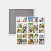 Creëer Uw eigen 25 Fotocollage bewerkbaar Magneet (Voorkant / Achterkant)