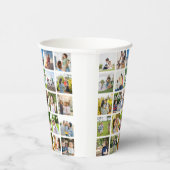 Creëer Uw eigen 25 Fotocollage bewerkbaar Papieren Bekers (Rechts)