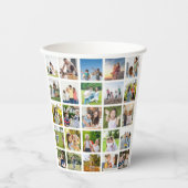 Creëer Uw eigen 25 Fotocollage bewerkbaar Papieren Bekers (Voorkant)
