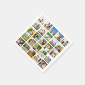 Creëer Uw eigen 25 Fotocollage bewerkbaar Servet (Hoek)