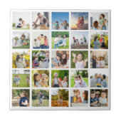 Creëer Uw eigen 25 Fotocollage bewerkbaar Tegeltje (Voorkant)