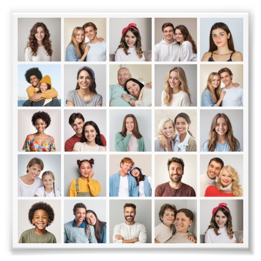 Creëer Uw eigen 25 Fotocollage Fotouitbreiding Foto Afdruk (Voorkant)