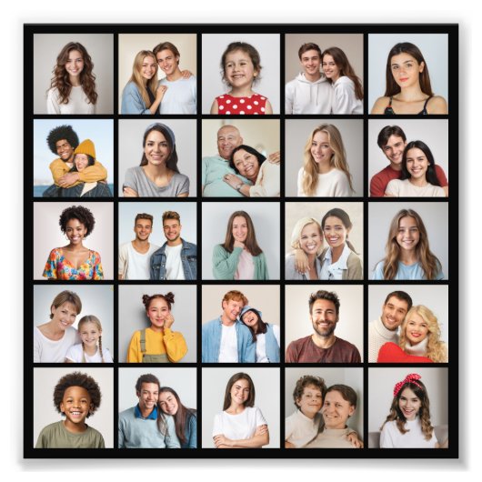 Creëer Uw eigen 25 Fotocollage Fotouitbreiding Foto Afdruk (Voorkant)
