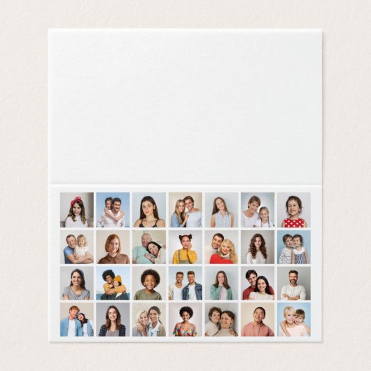 Creëer Uw eigen 28 Fotocollage Pack van 25 Kaarten (Buitenkant ongevouwen)
