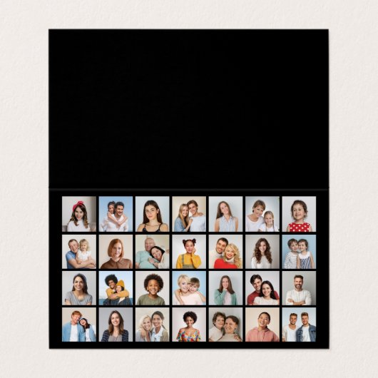 Creëer Uw Eigen 28 Fotocollage Pack van 25 Visitekaartje (Buitenkant ongevouwen)