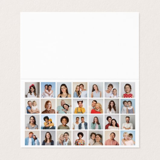 Creëer Uw Eigen 28 Fotocollage Pack van 25 Visitekaartje (Buitenkant ongevouwen)