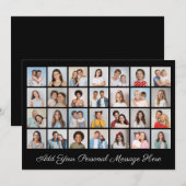 Creëer Uw eigen 28 fotocollage Uw groet toevoegen Kaart (Voorkant / Achterkant)