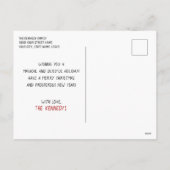 Creëer Uw Eigen 2 Familie Foto Rood Vrolijk Kerstf Feestdagenkaart (Achterkant)