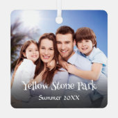 Creëer Uw Eigen 2 Foto Aangepaste Tekst Leuke Typo Metalen Ornament (Achterkant)