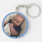 Creëer Uw eigen 2 foto cadeau voor mama of oma Sleutelhanger (Achterkant)