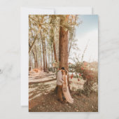 Creëer Uw Eigen 2 Foto Chique Kalligrafie Bruiloft Kaart (Achterkant)