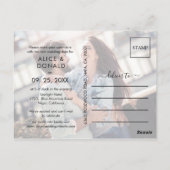 Creëer Uw eigen 2 Foto Wedding Change of Date Briefkaart (Achterkant)