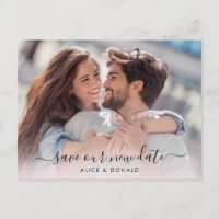 Creëer Uw eigen 2 Foto Wedding Change of Date