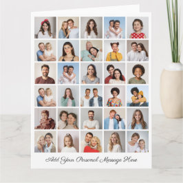 Creëer Uw eigen 30 fotocollage Uw groet toevoegen Kaart