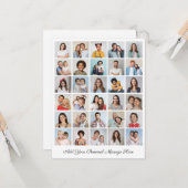 Creëer Uw eigen 30 fotocollage Uw groet toevoegen Kaart (Voorkant / Achterkant in situ)