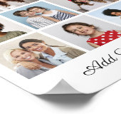 Creëer Uw eigen 30 fotocollage Uw groet toevoegen Poster (Hoek)