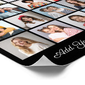 Creëer Uw eigen 30 fotocollage Uw groet toevoegen Poster (Hoek)