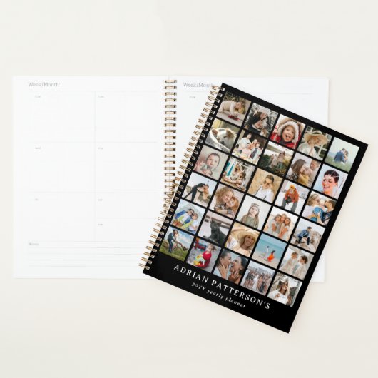Creëer uw eigen 30 x Fotocollage Jaarlijks Planner (Display)