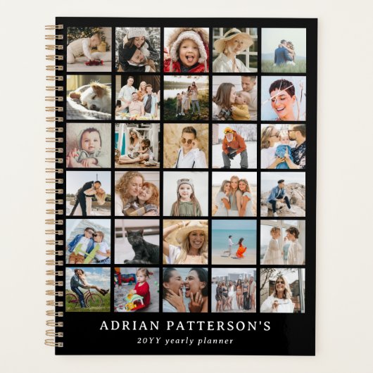 Creëer uw eigen 30 x Fotocollage Jaarlijks Planner (Voorkant)