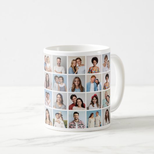 Creëer Uw eigen 32 fotocollage Koffiemok (Voorkant rechts)