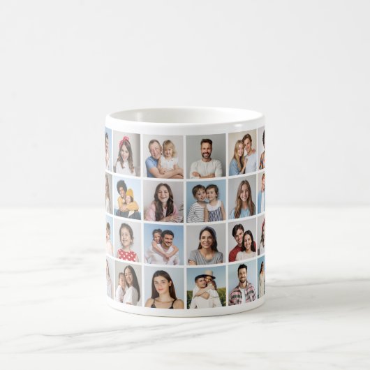 Creëer Uw eigen 32 fotocollage Koffiemok (Center)