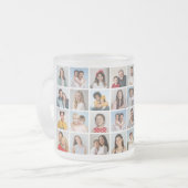 Creëer Uw eigen 32 fotocollage Matglas Koffiemok (Voorkant links)