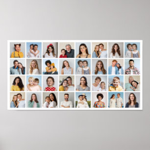 Creëer Uw eigen 32 fotocollage Poster