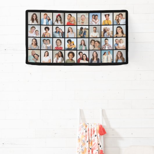 Creëer Uw eigen 32 fotocollage Spandoek (Insitu)