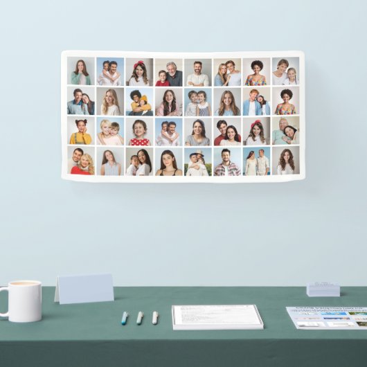 Creëer Uw eigen 32 fotocollage Spandoek (Beurs)