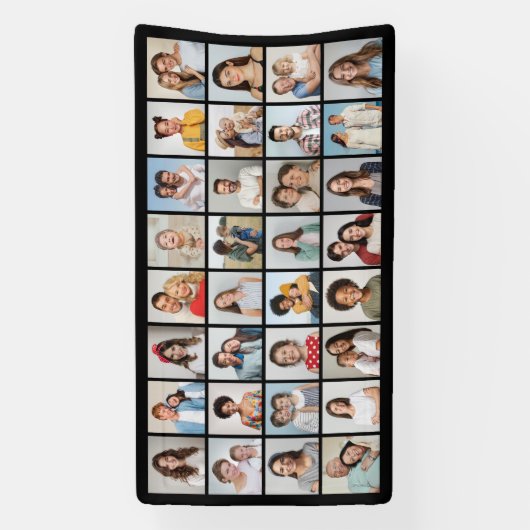 Creëer Uw eigen 32 fotocollage Spandoek (Verticaal)