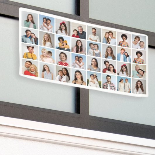 Creëer Uw eigen 32 fotocollage Spandoek (Buitenkant Gebouw)