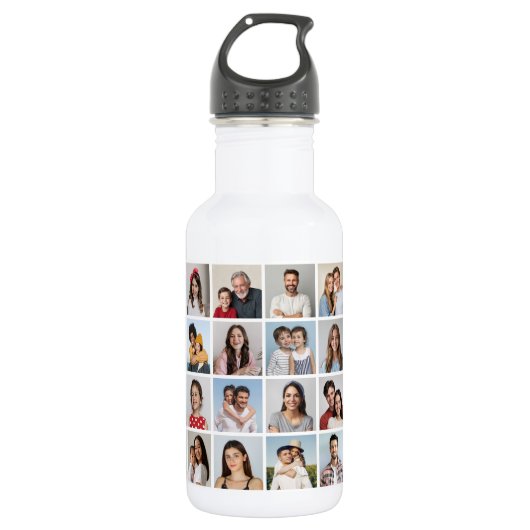 Creëer Uw eigen 32 fotocollage Waterfles (Voorkant)