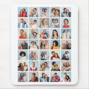 Creëer Uw eigen 35 Foto Collage Editable Color Muismat