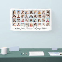 Creëer Uw eigen 36 Foto Collage Editable Color Spandoek