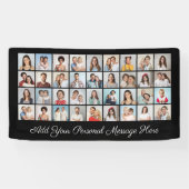 Creëer Uw eigen 36 Foto Collage Editable Color Spandoek (Horizontaal)